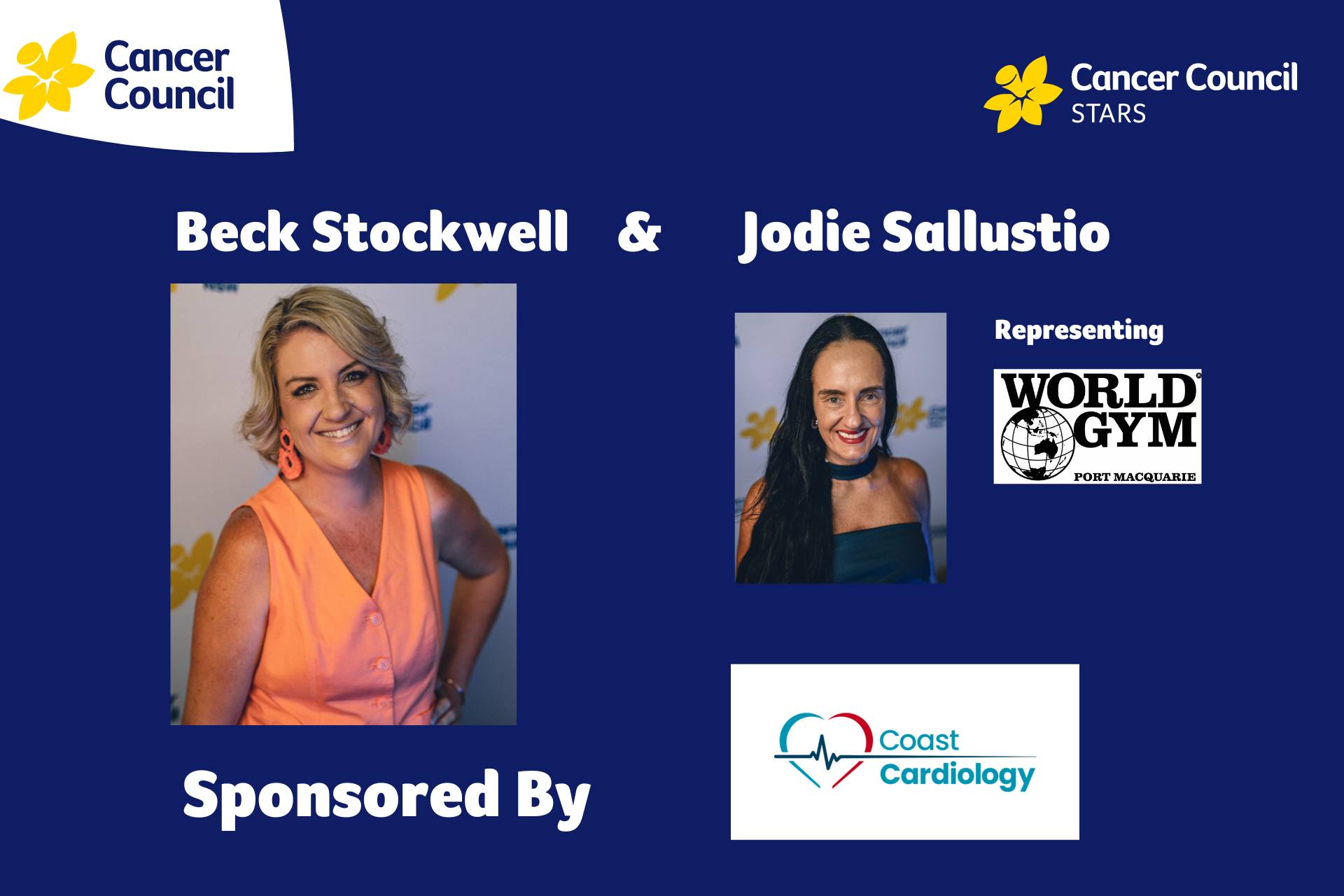 Coast Cardiology - major sponsors for cancer dancer Beck Stockwell.